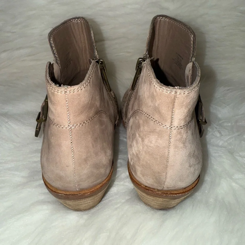 Vince Camuto Beaded Tan Ankle Booties